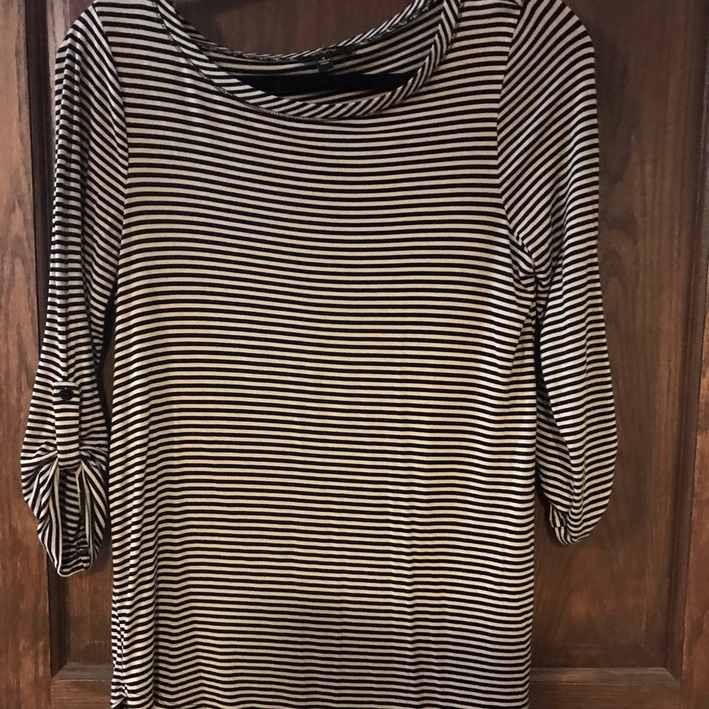 Black and Tan stripped dress shirt